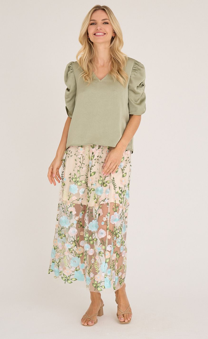 A-View Bluse - Sindrella - Dusty Green