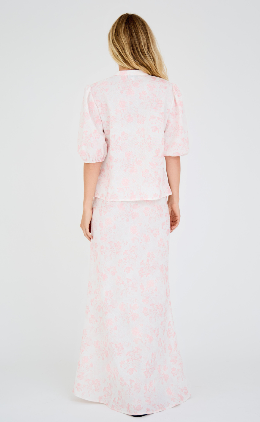 A-View Nederdel - Lin Maxi - Sand/Pale Pink