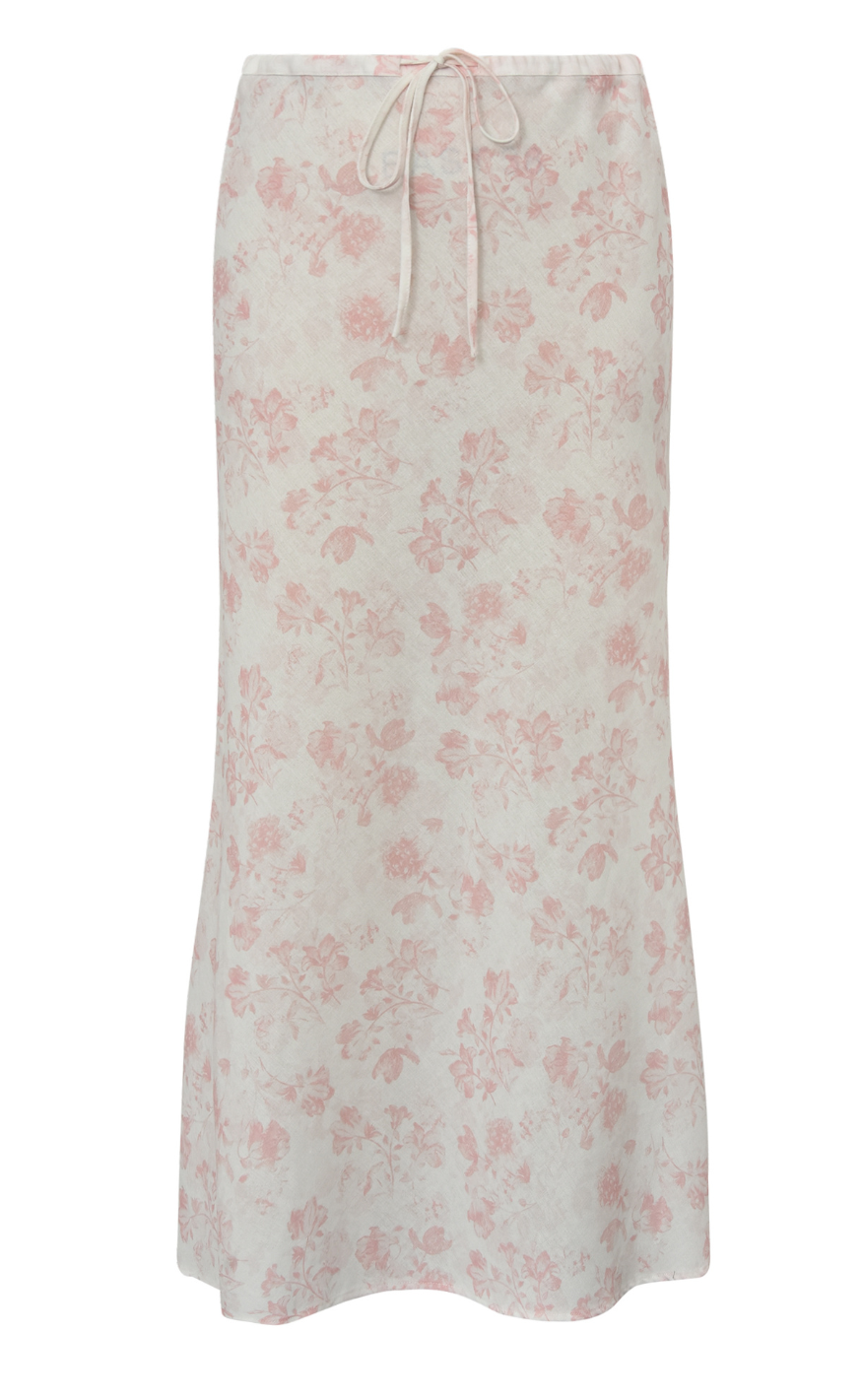 A-View Nederdel - Lin Maxi - Sand/Pale Pink