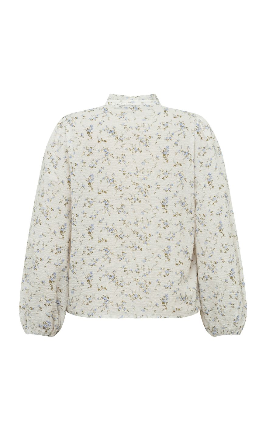 A-View Skjorte - Tiffany - Off White/Blue