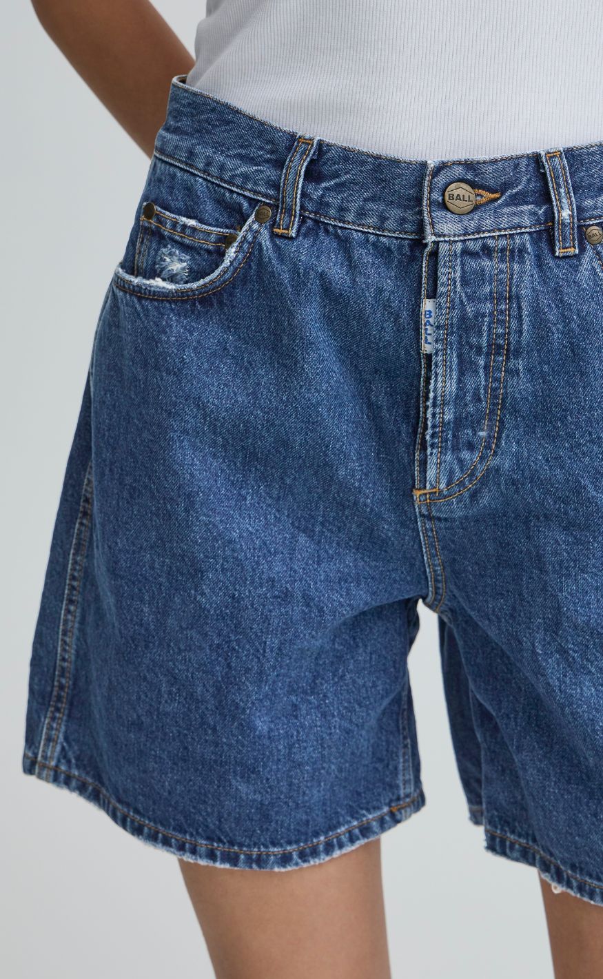 BALL Original Shorts - Serre - Medium Blue Wash