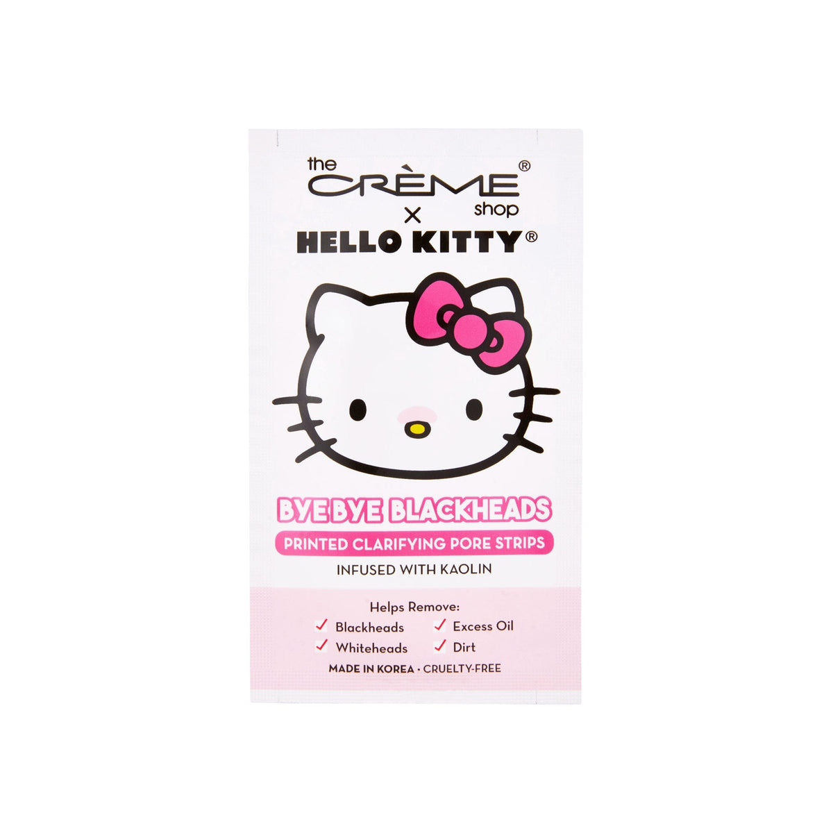 THE CREME - HELLO KITTY BYE BYE BLACKHEADS NOSE PORE STRIPS-(1PC)