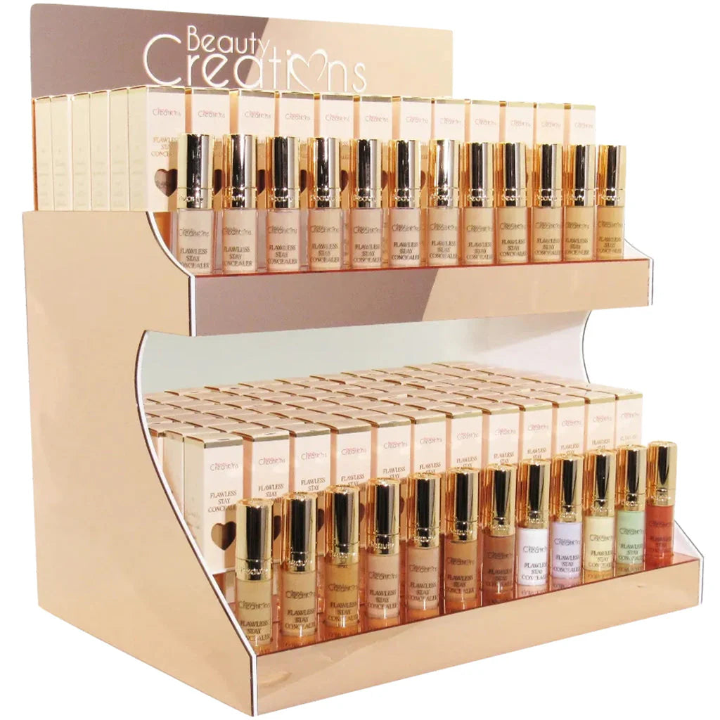 BEAUTY CREATIONS- FLAWLESS STAY CONCEALER (24 TONES - 6PCS EACH +TESTER HALF OFF)- DISPLAY