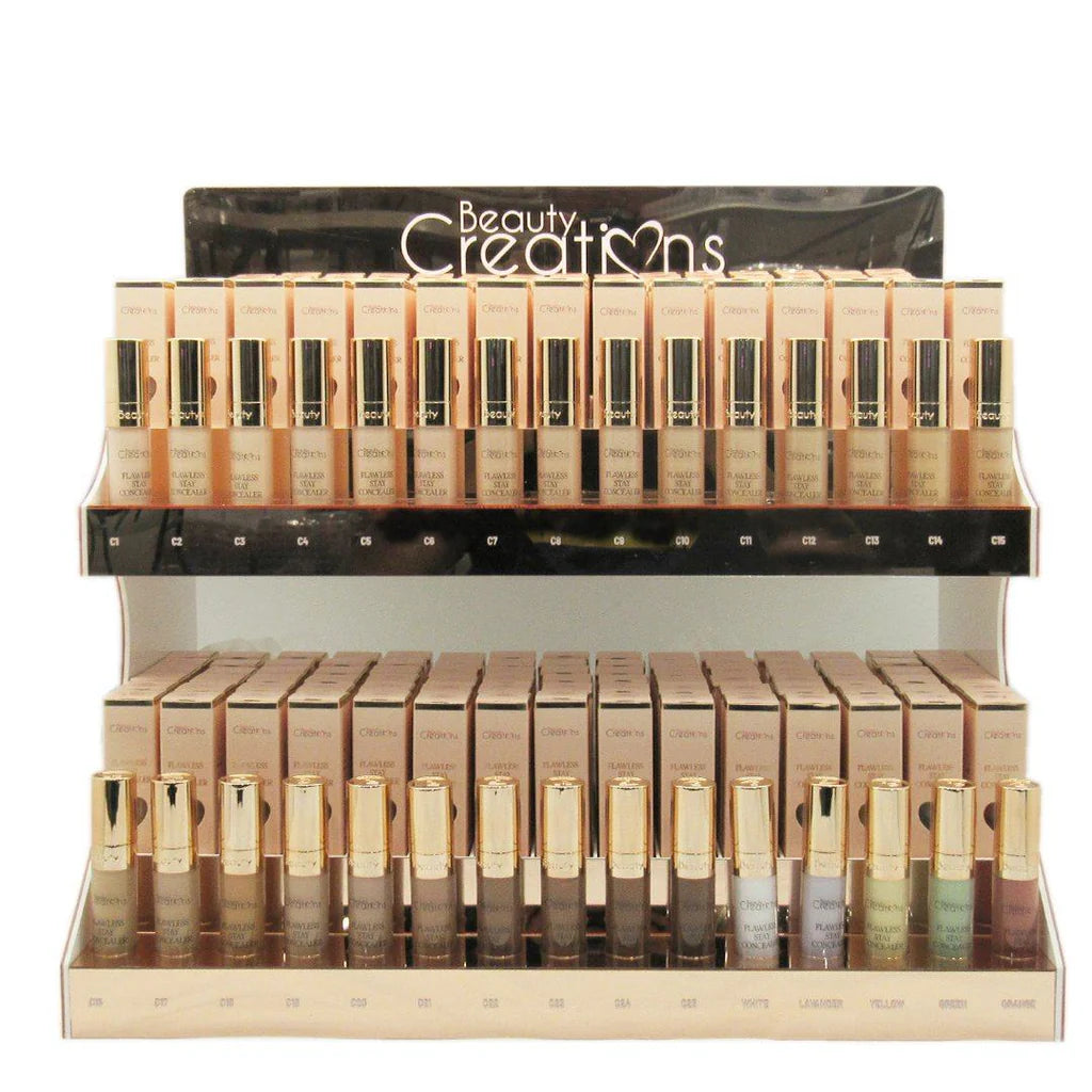BEAUTY CREATIONS - FLAWLESS STAY CONCEALER 30 COLORS (28TONES +TESTER HALF OFF)- DISPLAY