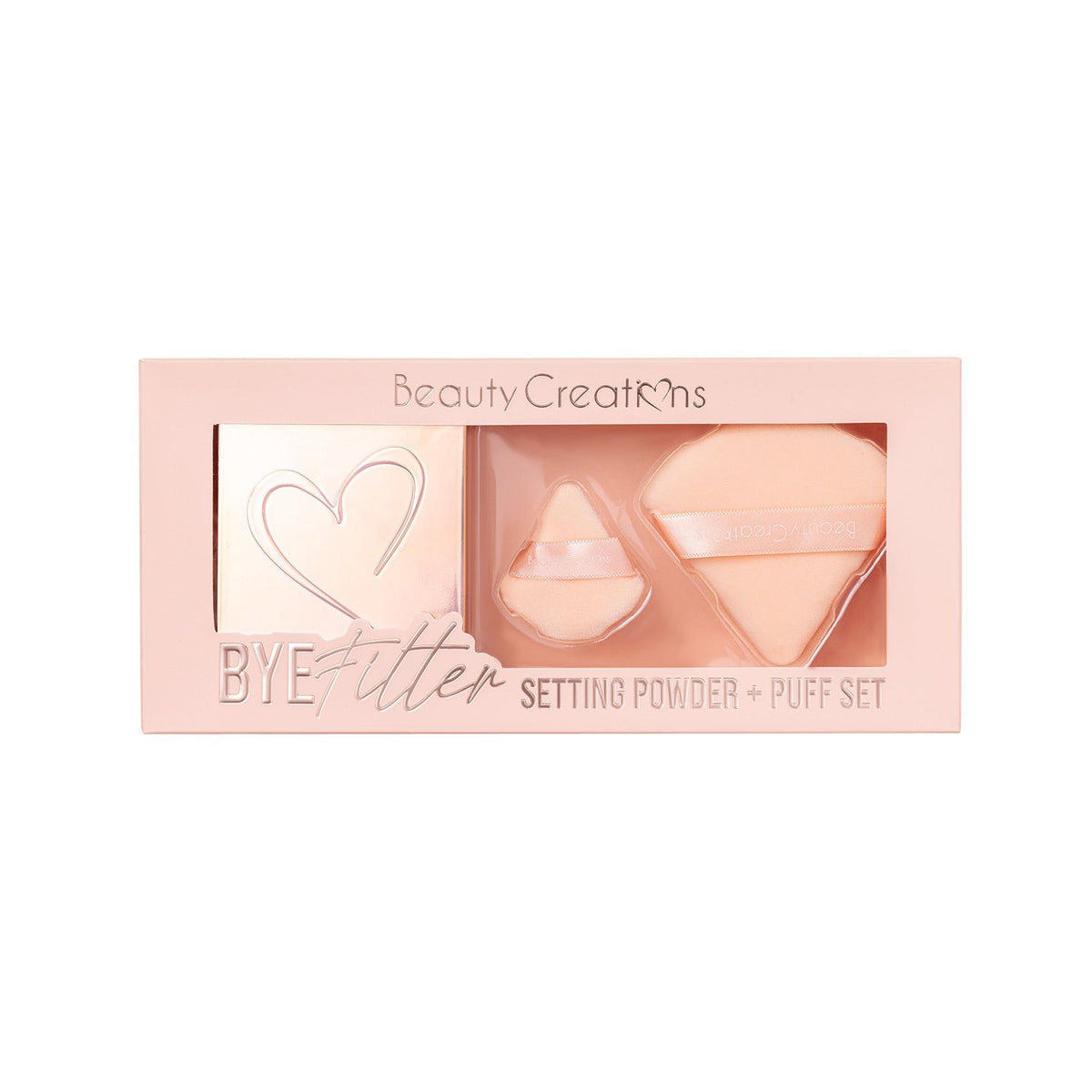BEAUTY CREATIONS - POLVO FIJADOR BYE FILTER + SET DE PUFF