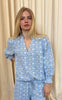 Continue Bluse - Emma - Blue Embrodery