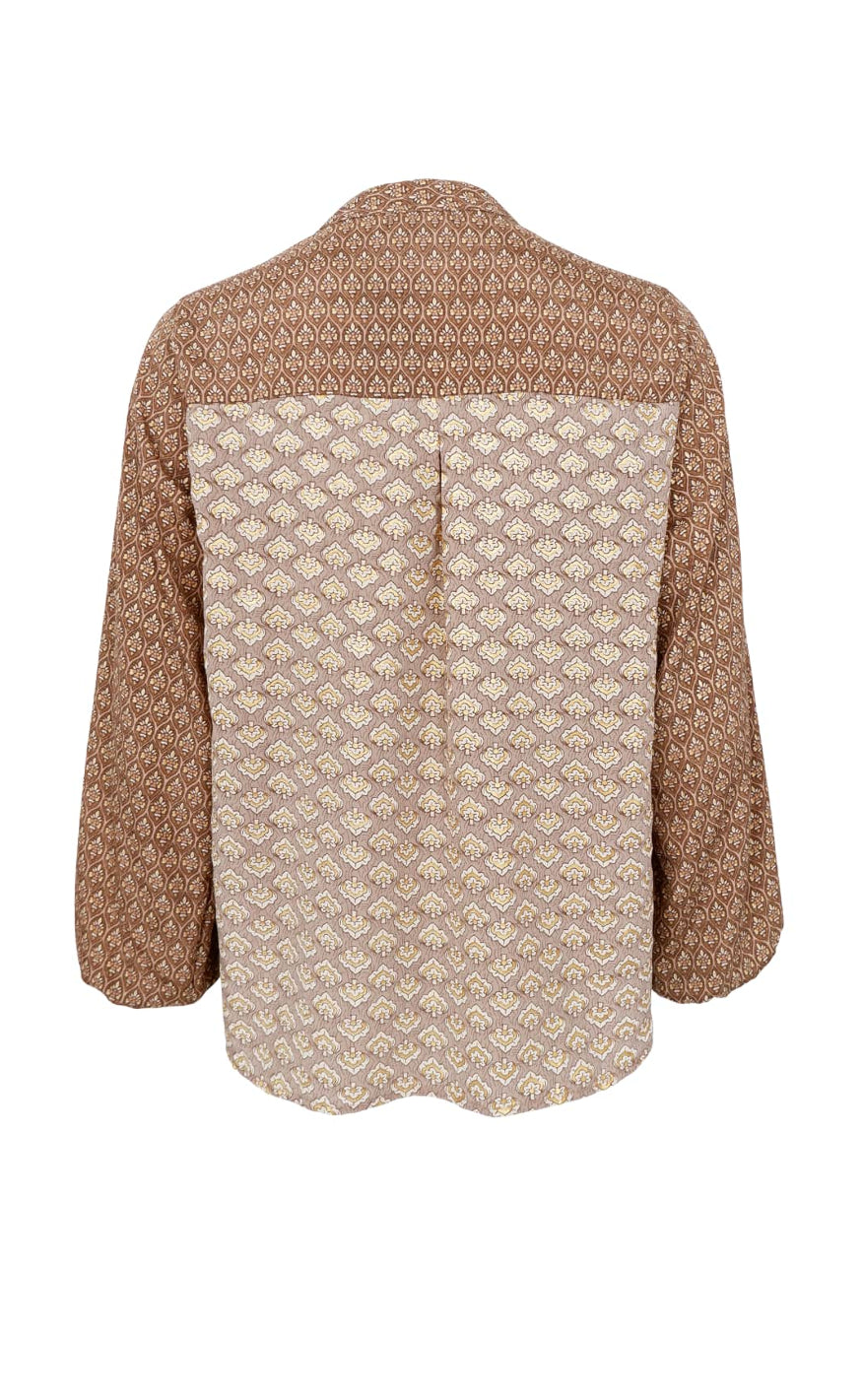 Black Colour Bluse - Luna - Nougat Multi