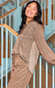 Black Colour Bluse - Luna - Nougat Multi