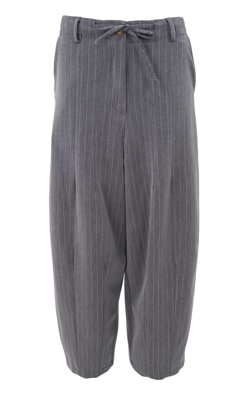 Black Colour Bukser - Verona Barrel - Grey