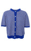 Black Colour Cardigan - Dell Striped SS - Blue