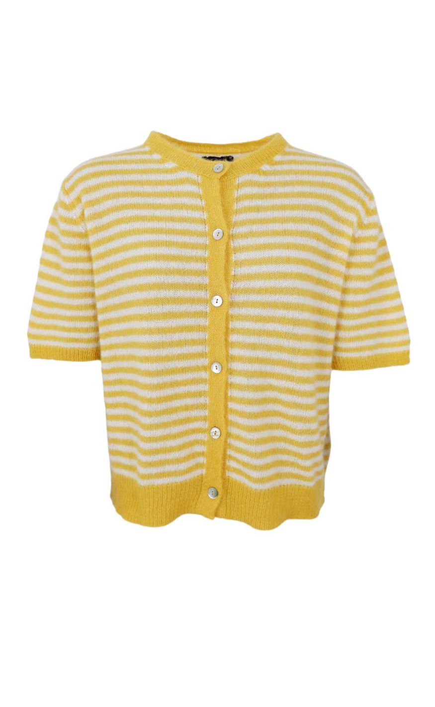 Black Colour Cardigan - Dell Striped SS - Sun