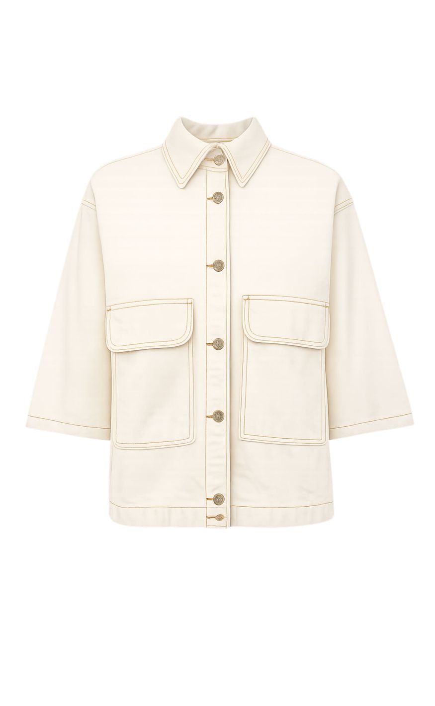Black Colour Jakke - Izzy - Off White