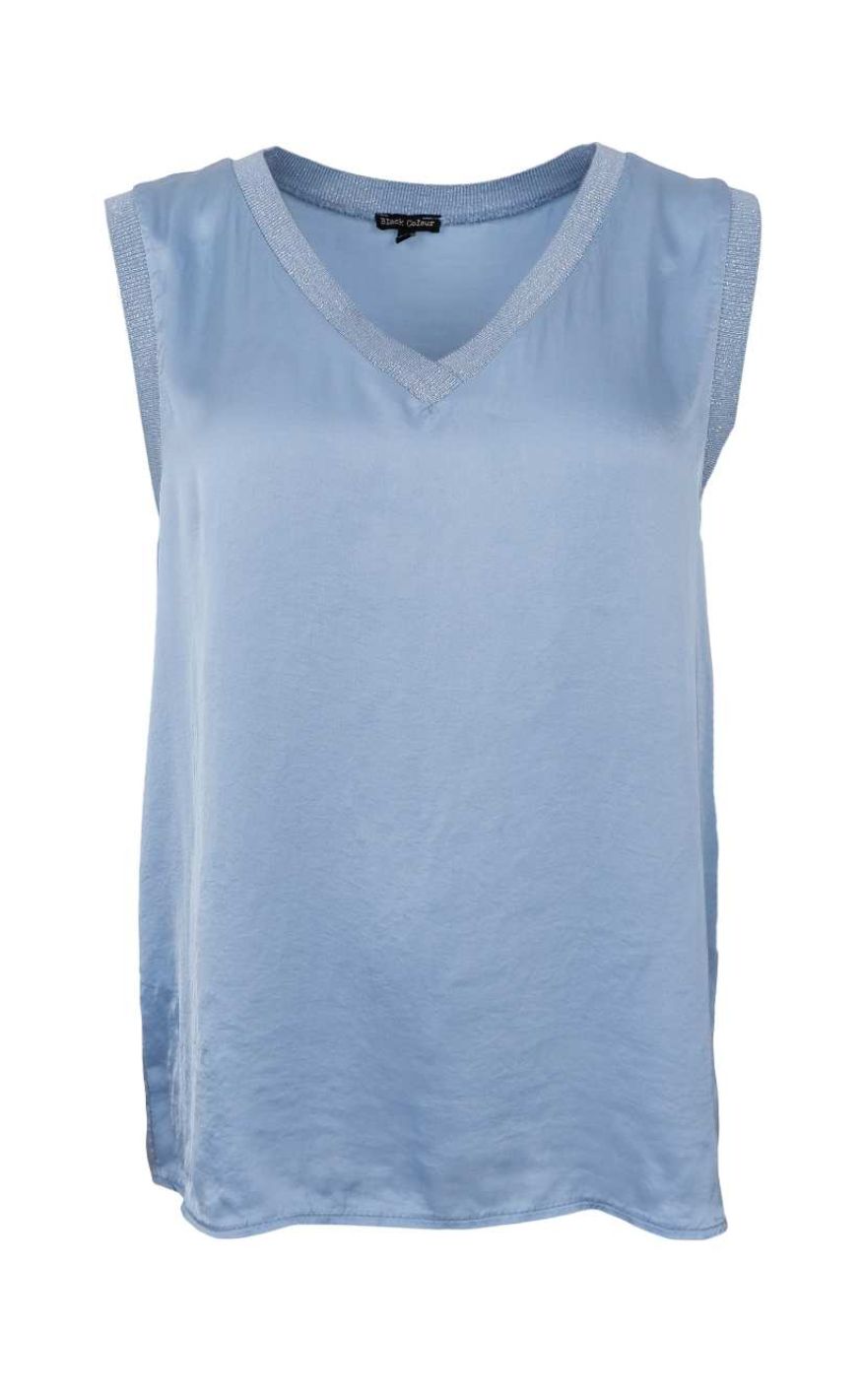 Black Colour Top - Mabel - Dust Blue