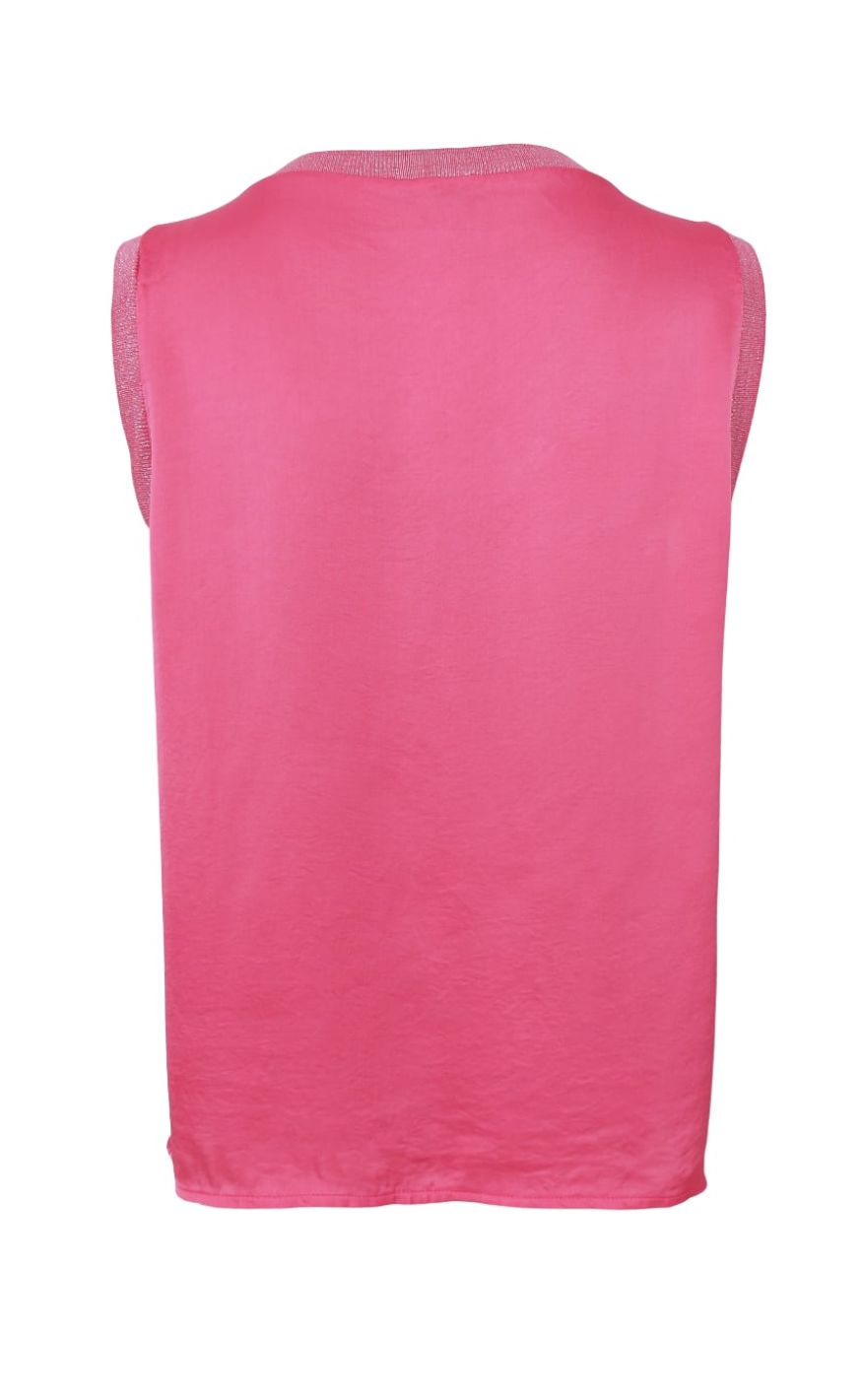 Black Colour Top - Mabel - Warm Pink