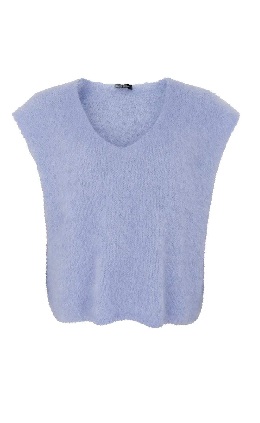 Black Colour Vest - Bjoerk - Lt. Blue