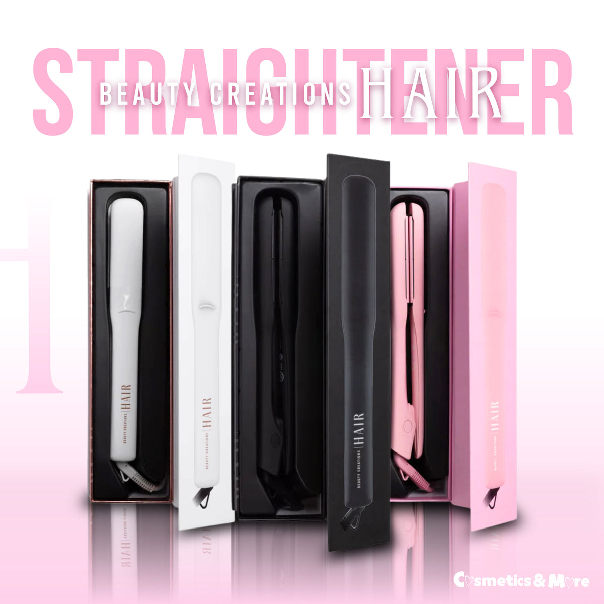 BEAUTY CREATIONS HAIR- NEW HAIR STRAIGHTENERS- 1PC (WHOLESALE)