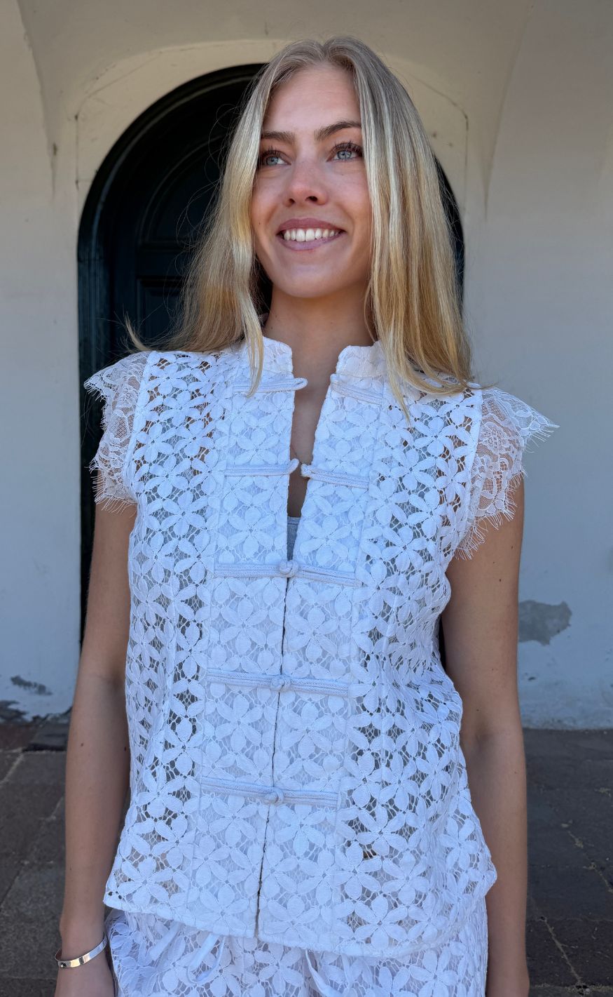 Conitnue Bluse - Molly Lace - White