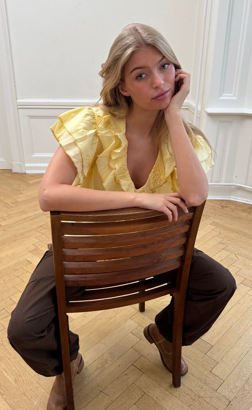 Continue Bluse - Ines Fringles - Yellow