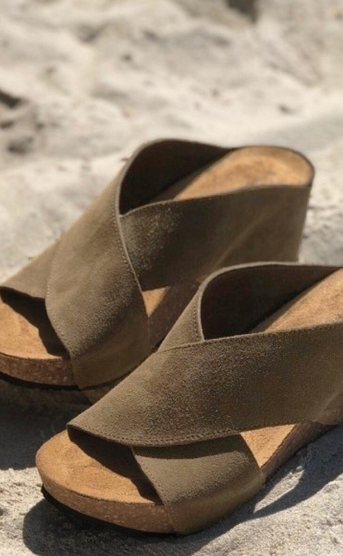 Copehagen Shoes Sandaler - Frances 23 Suede - Dark Beige