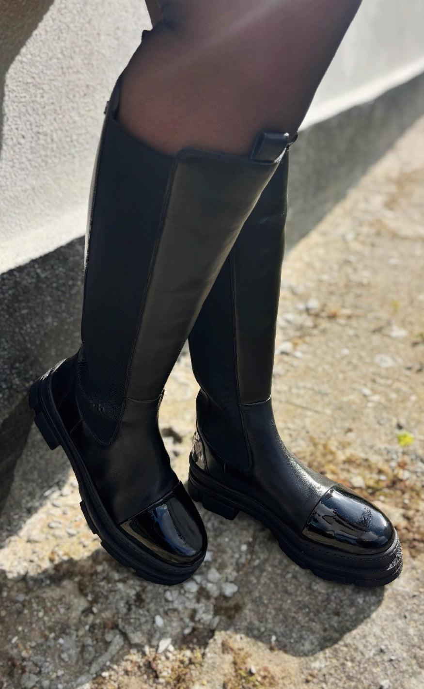 Copenhagen Shoes Støvle - Follow Me - Black Patent