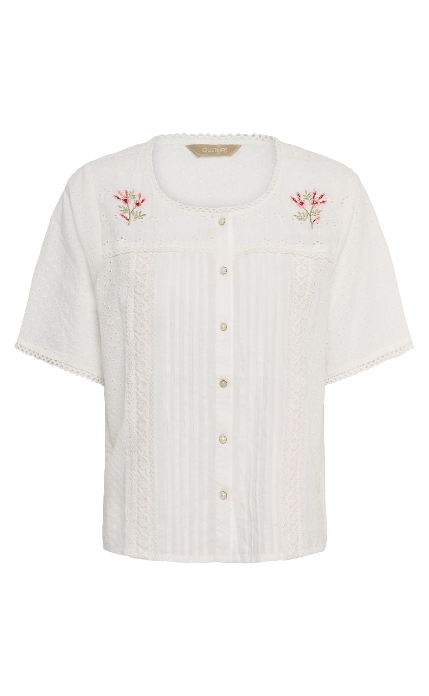 Culture Skjorte - Velveta SS - Spring Gardenia
