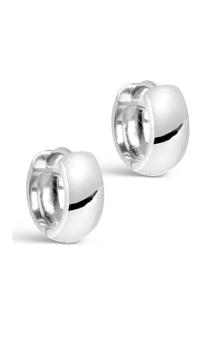 ENAMEL Copenhagen Øreinge - Classic Wide - Silver Colour