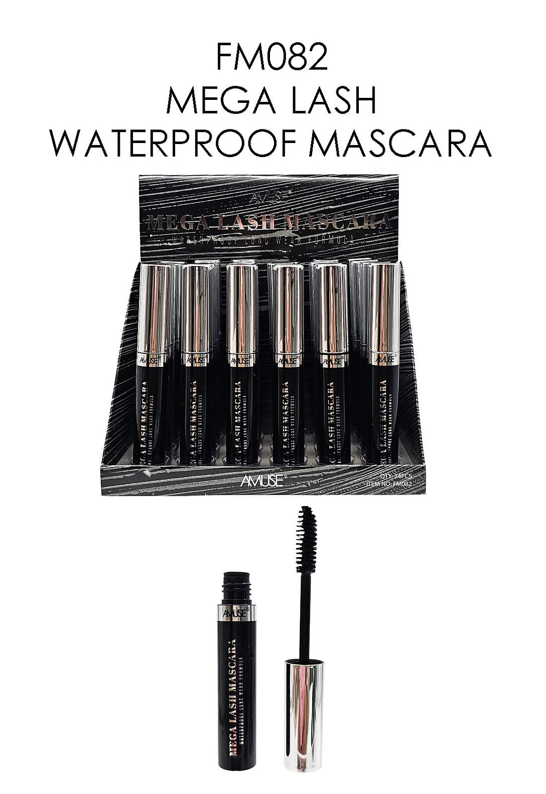 AMUSE- MEGA LASH- MASCARA- DISPLAY(24PCS)