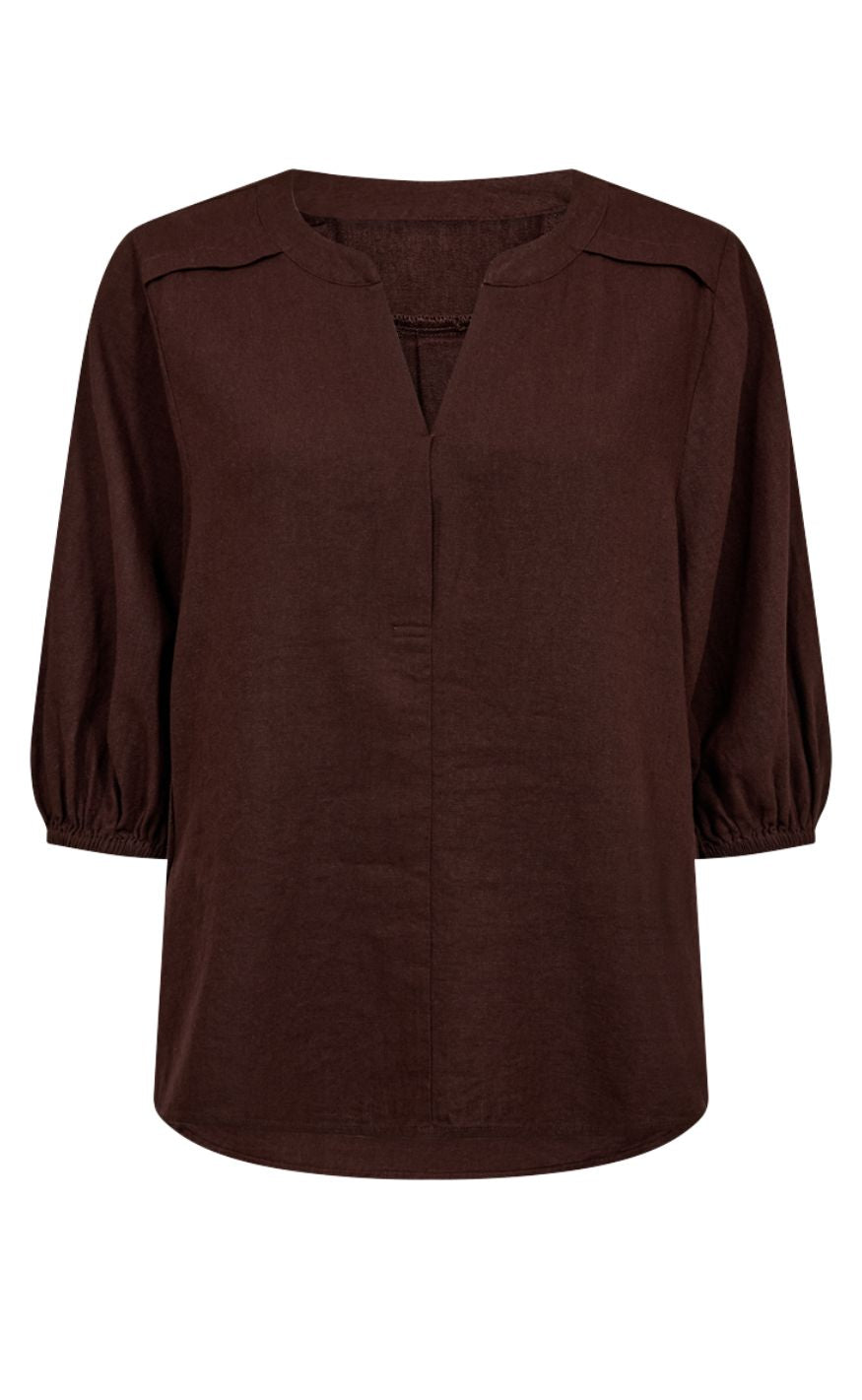 Freequent Bluse - Lava 204290 - Coffee Bean