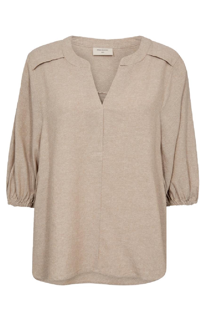 Freequent Bluse - Lava 204290 - Sand Melange