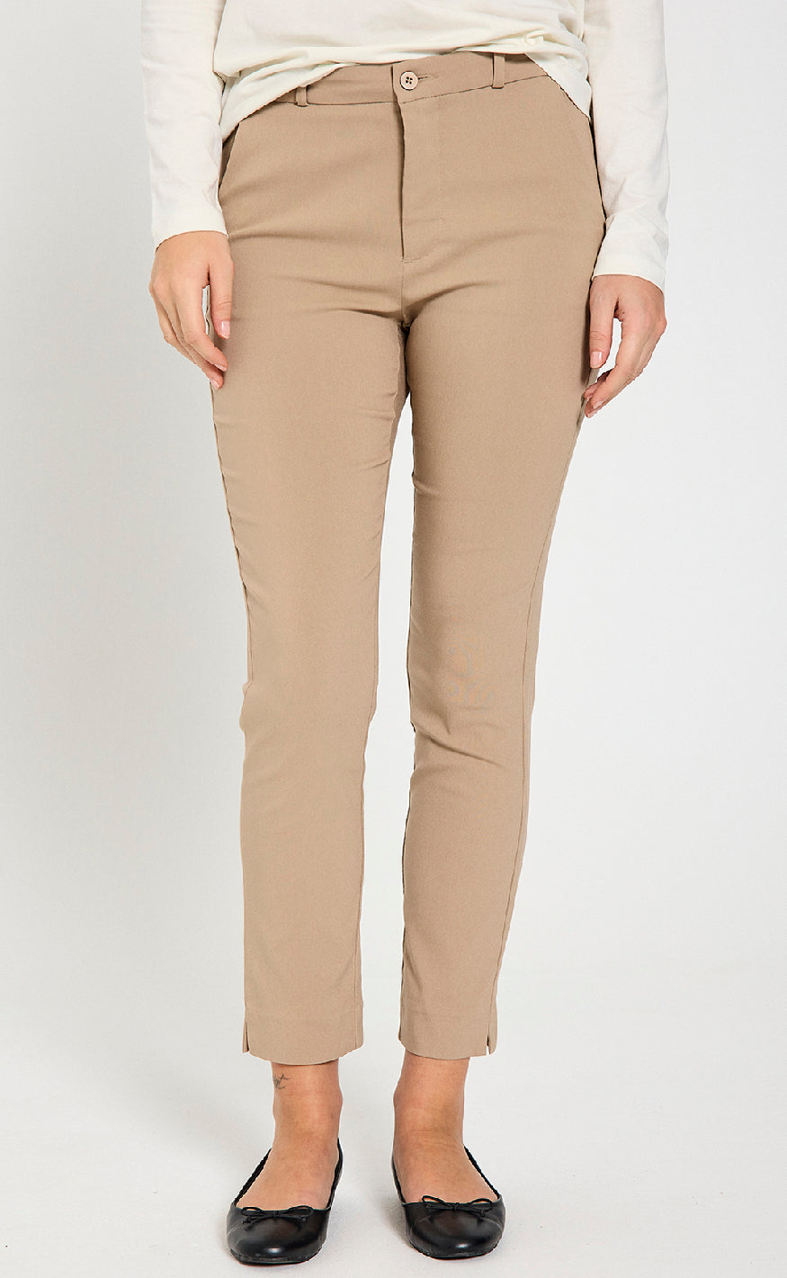 Freequent Bukser - Solvej Ankle - Silver Mink