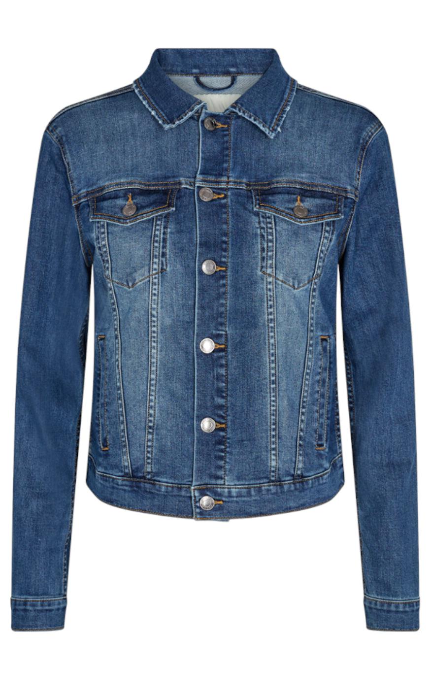 Freequent Jakke - Rock - Medium Blue Denim