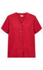 Freequent Skjorte - Lava SS V-neck - True Red
