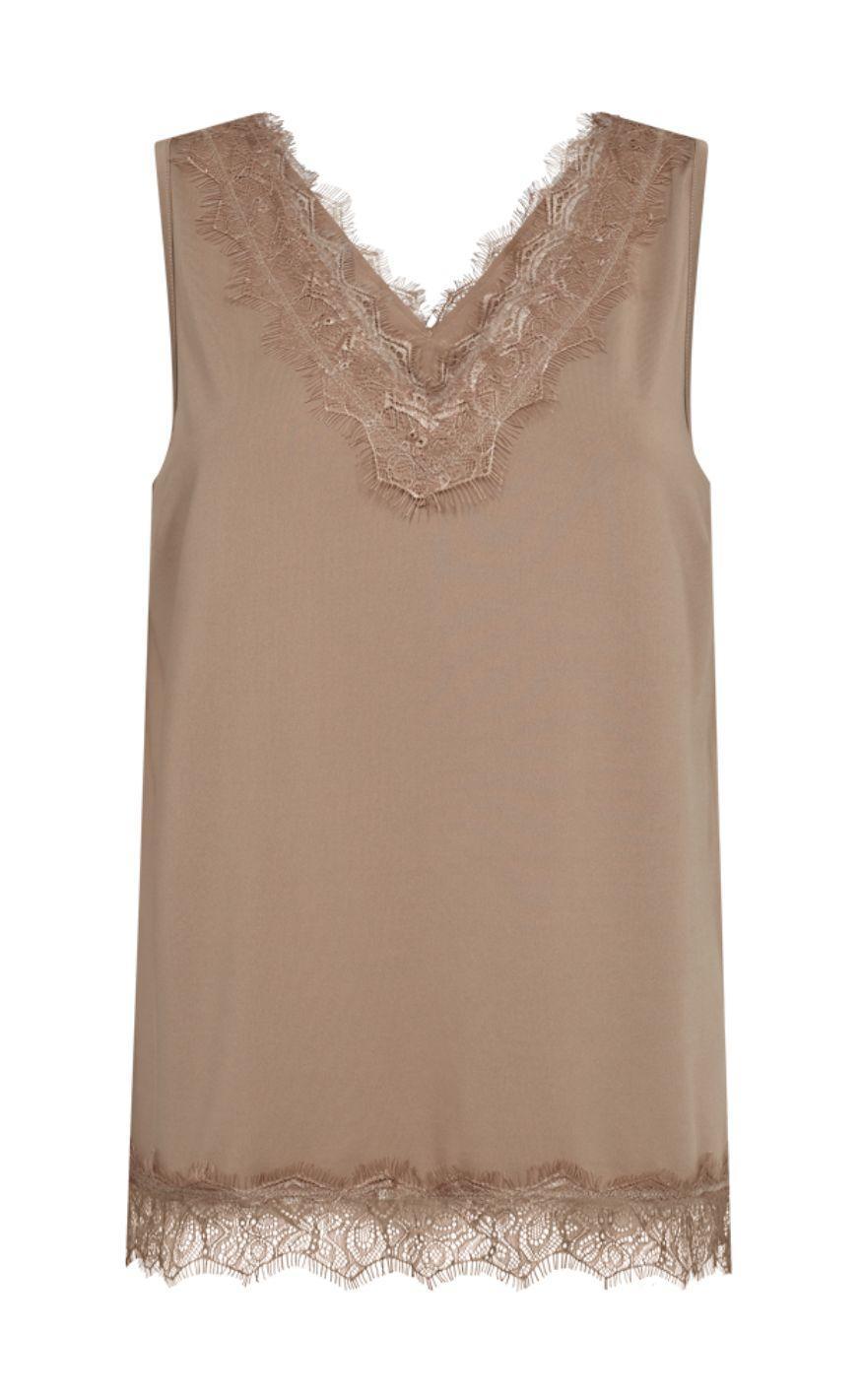 Freequent Top - Bicco - Desert Taupe