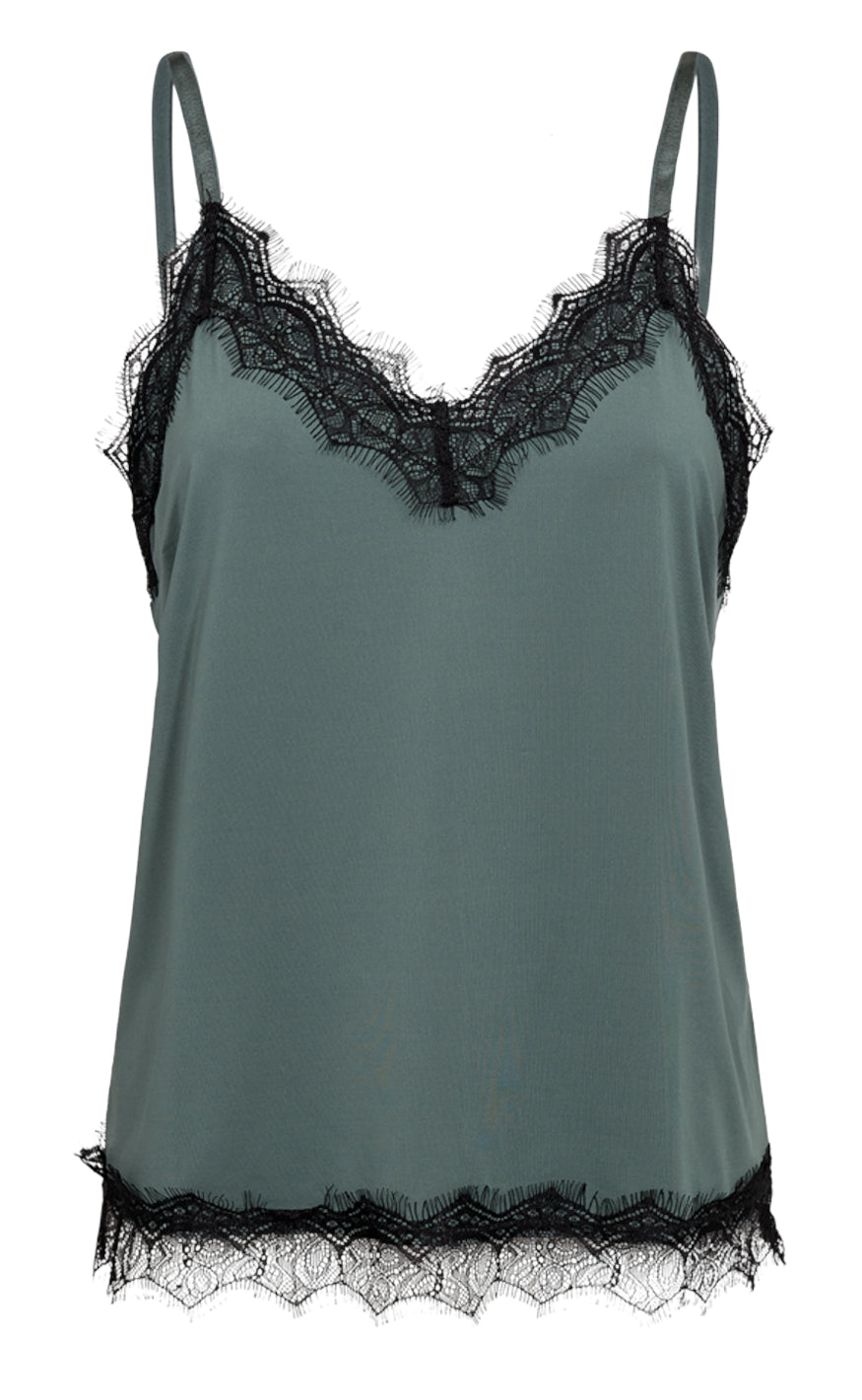 Freequent Top - Bicco Strap - Dark Forest w. Black