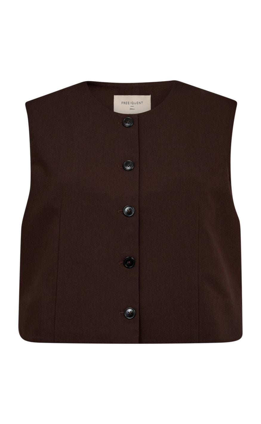 Freequent Vest - Maeve - Coffee Bean