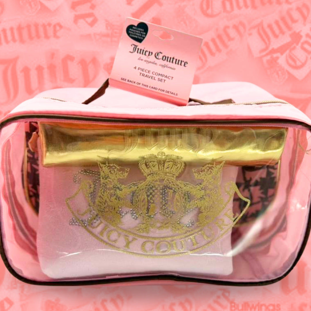 JUICY COUTURE -  4 PIECE COMPACT TRAVEL BAG SET - (1PC)