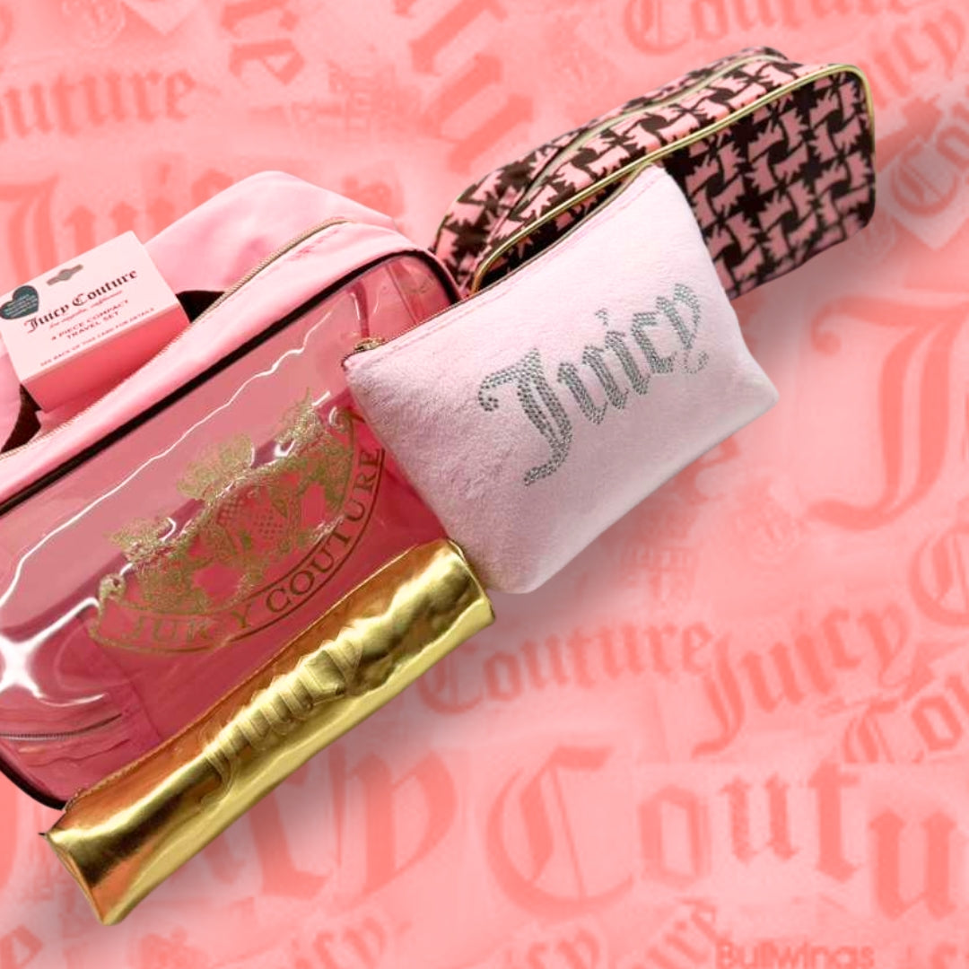 JUICY COUTURE -  4 PIECE COMPACT TRAVEL BAG SET - (1PC)
