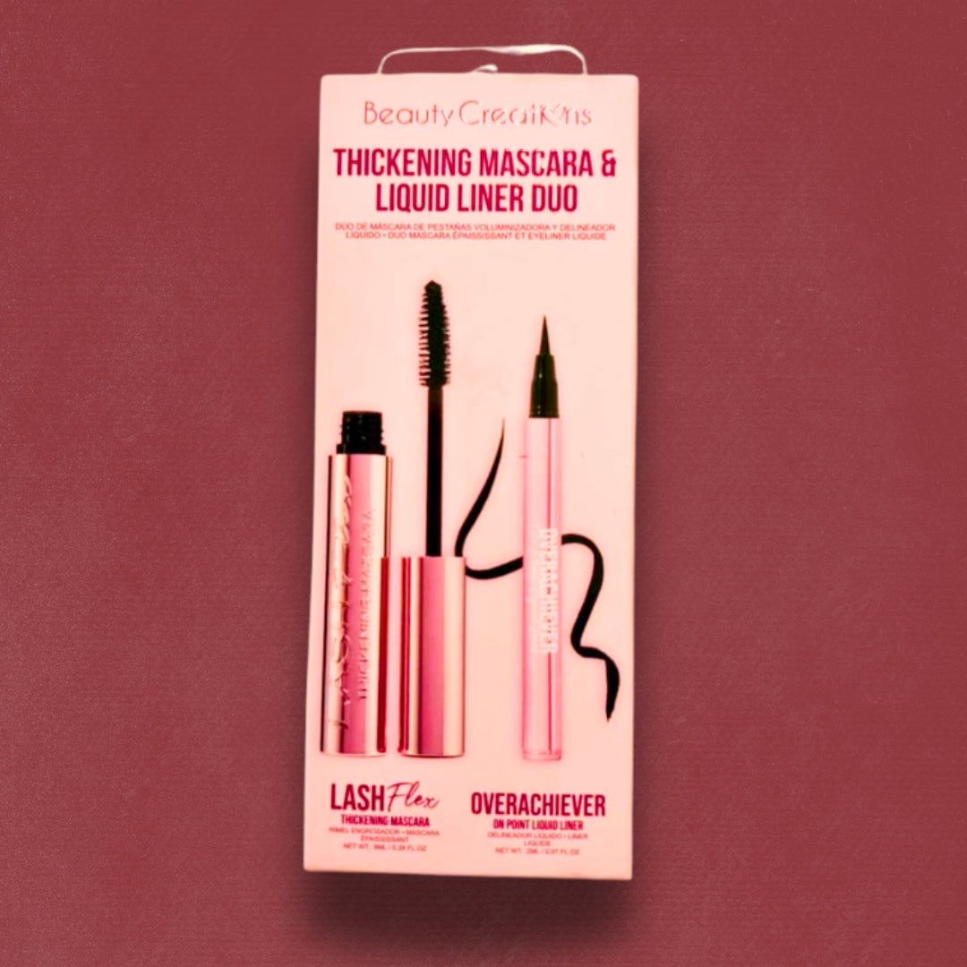 BEAUTY CREATIONS -  THICKENING MASCARA & LIQUID LINER DUO - (1PC)