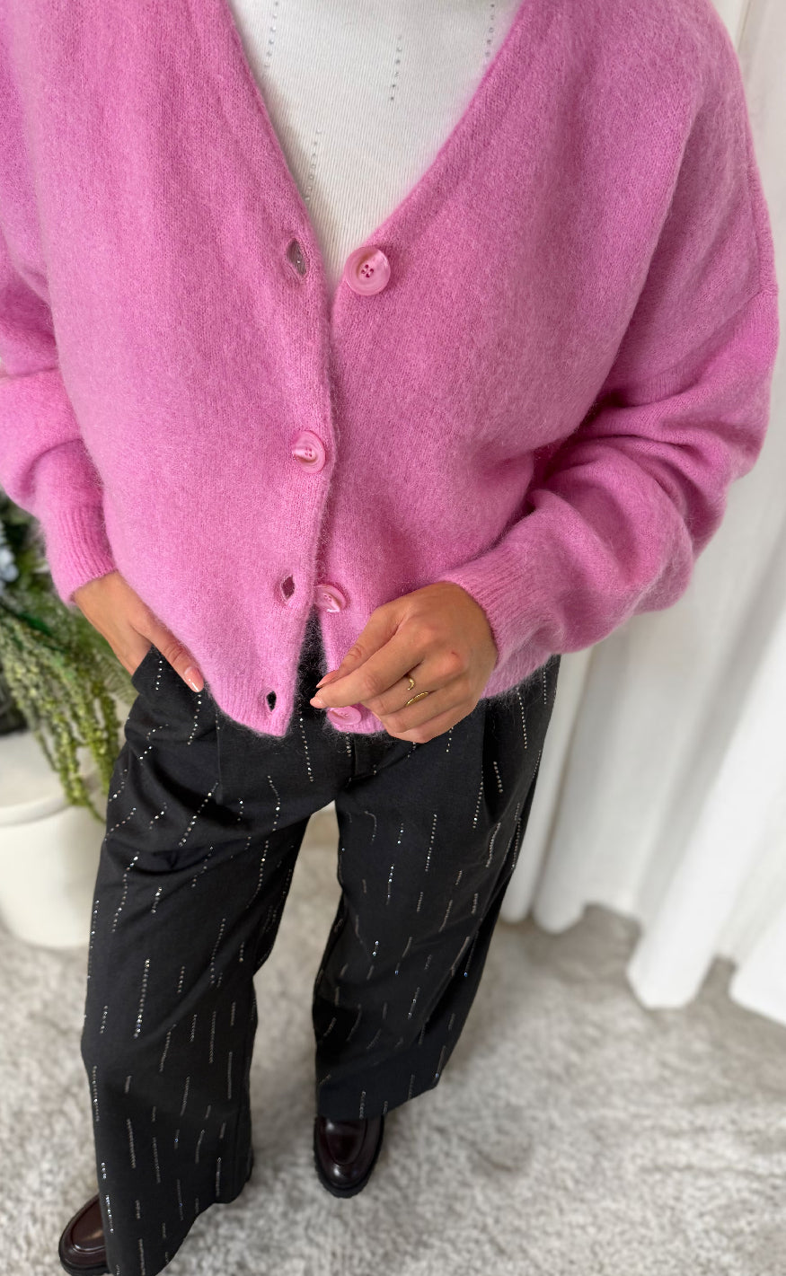 Gestuz Bukser - Adira - Dark Grey Melange