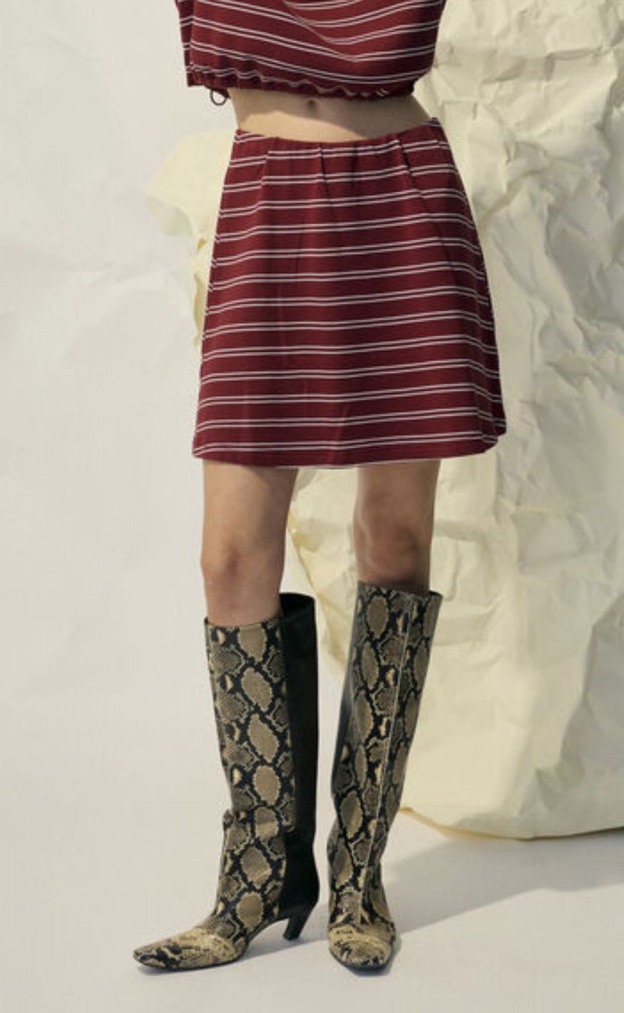 Gestuz Nederdel - Pilova - Cabernet Striped