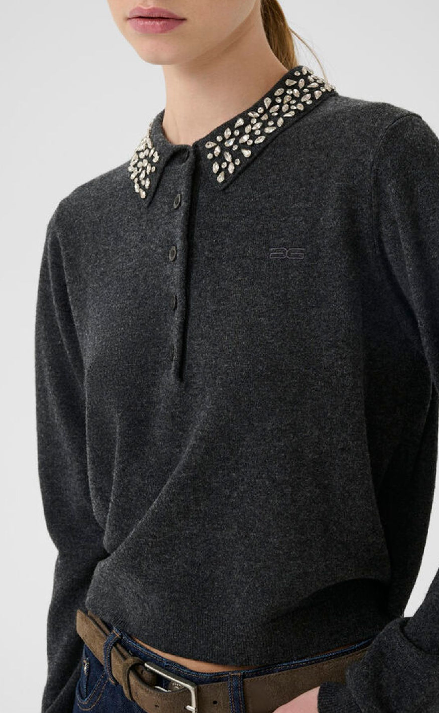 Gestuz Pullover - Manzi - Deep Graphite Melange