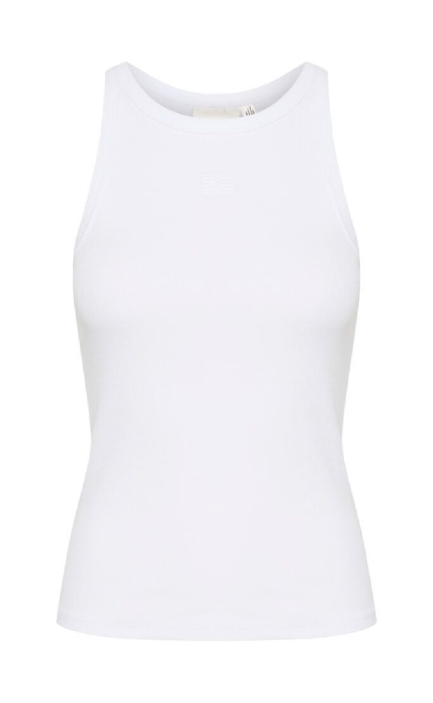 Gestuz Top - Drew Logo Tank 2.0 - Bright White