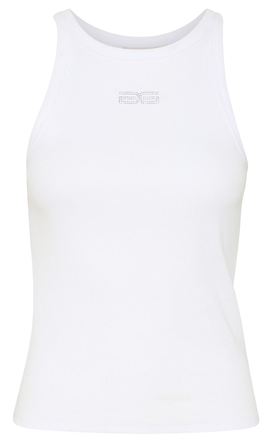 Gestuz Top - Drew Rhinestone - Bright White