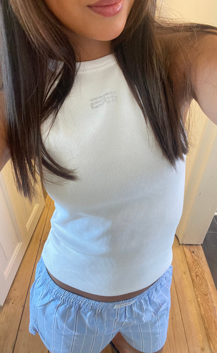 Gestuz Top - Drew Rhinestone - Bright White