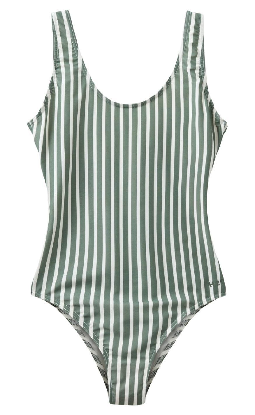 H2O Badedragt - Stripe Swim - Army
