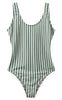 H2O Badedragt - Stripe Swim - Army