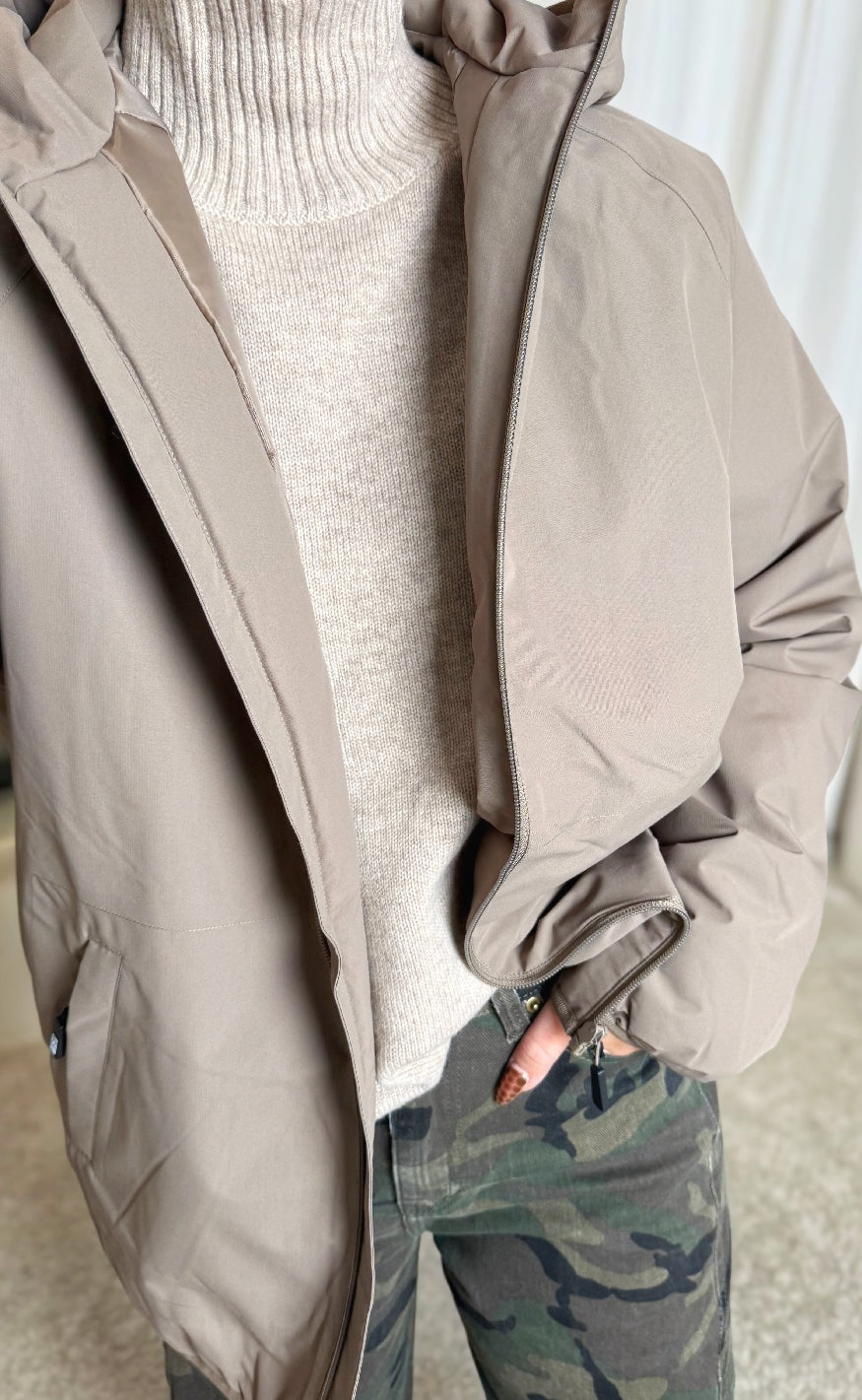 H2O Jakke - Læsø Padded - Warm Grey