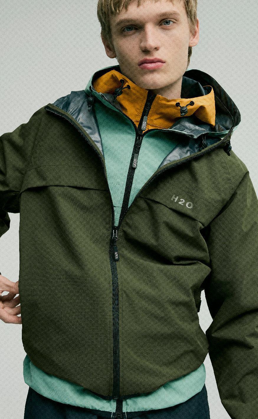 H2O Regnjakke - Rømø Unisex - Army