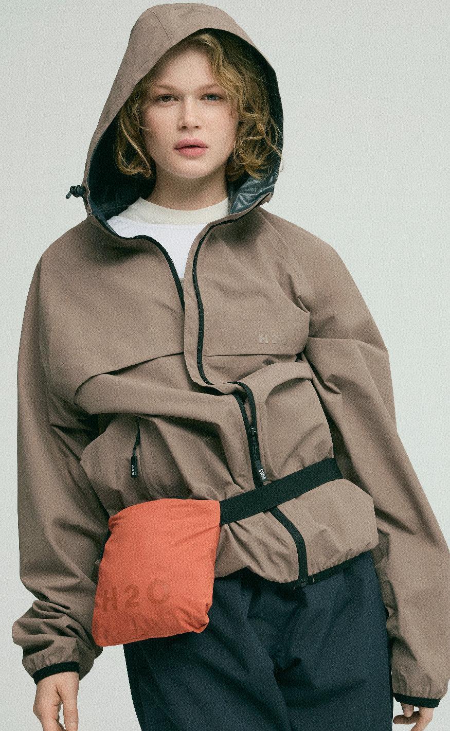 H2O Regnjakke - Rømø Unisex - Dusty Oak