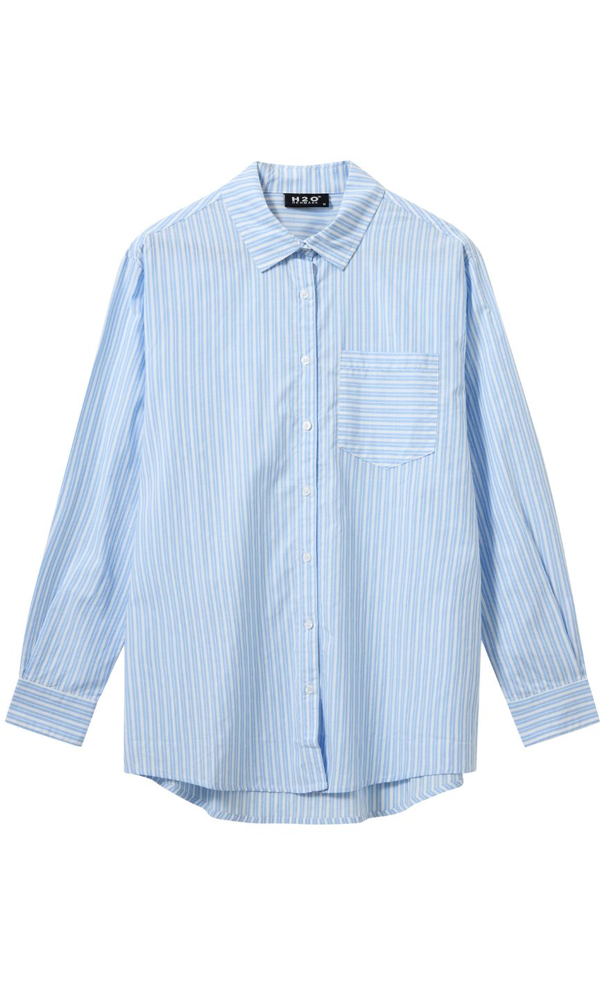 H2O Skjorte - Rønne Essential - Light Blue/White
